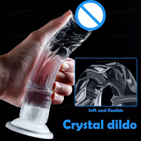 clear tpe dildo seven inches long