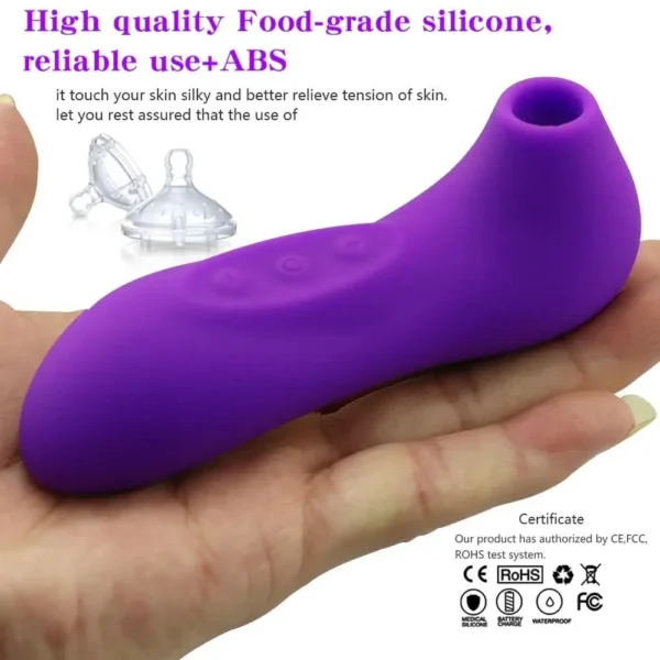 ergonomic nipple stimulator silicone rose