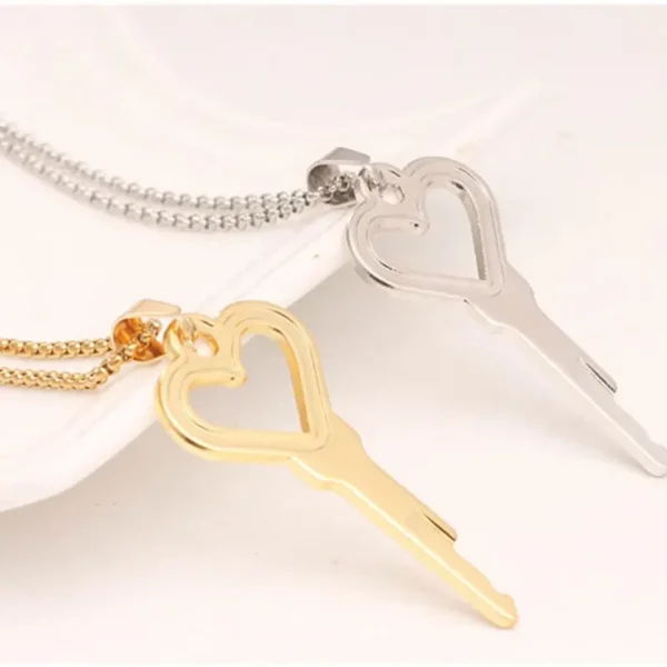 heart shaped chastity necklace metal