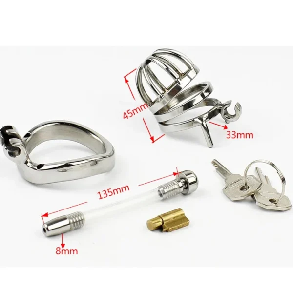 isensualflow com silver chastity cage with smooth finish