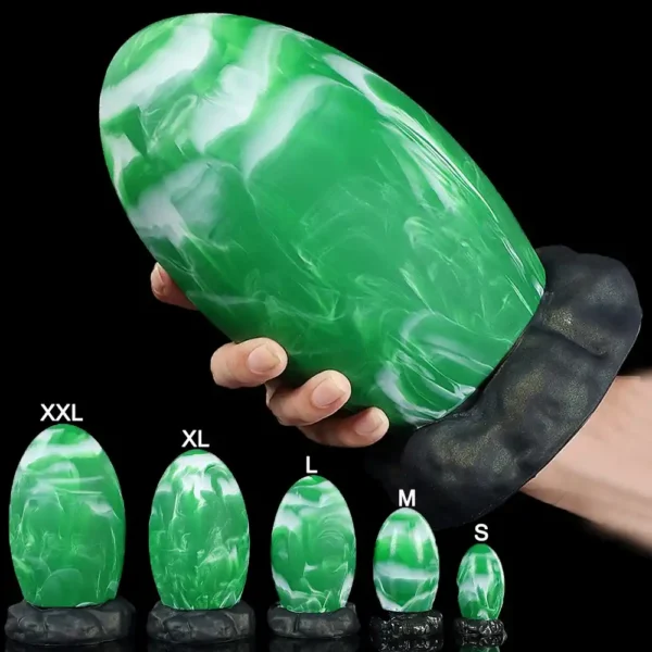 large silicone textured butt plug