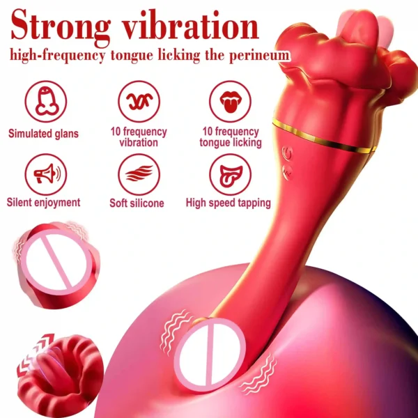 magnetic charging silicone tongue toy