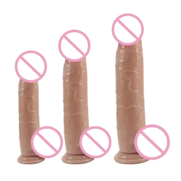 silicone dildo with contoured shape