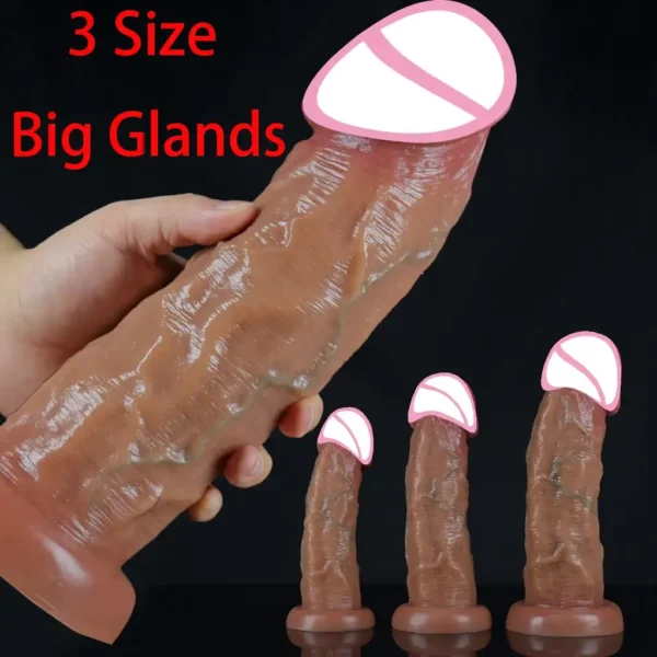 silicone dildo with textured shaft