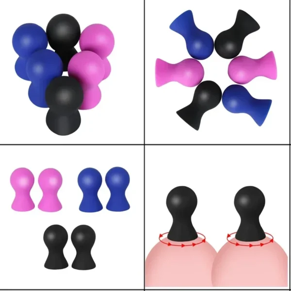 silicone nipple suction cups adjustable