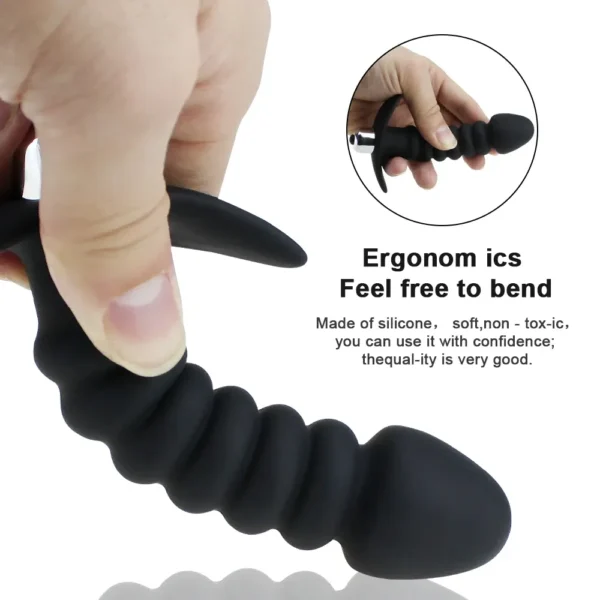 small black anal plug vibrator