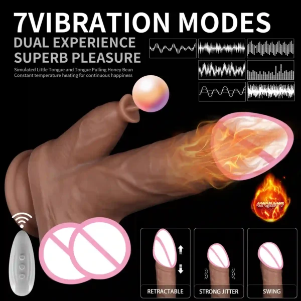 thrusting dildo for clitoral tongue play