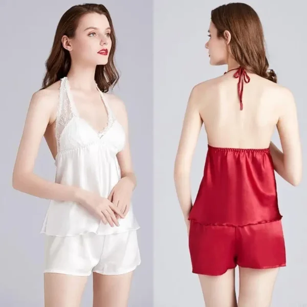 womens soft silk blend pajamas